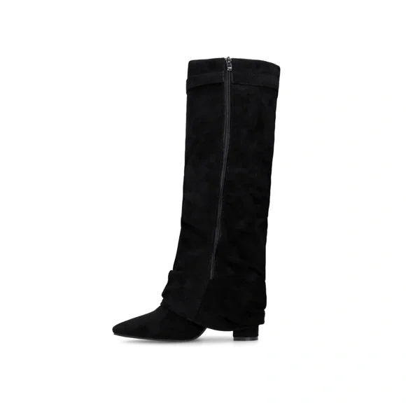 Black Suede Women's Boots - Picture 2 of 3